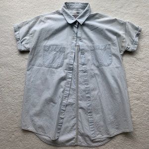 Light Blue Denim - Short Sleeve Button Down - SM